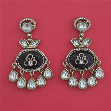 Indo Western Classic Earring With Mehndi Plating