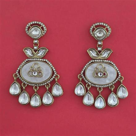 Indo Western Classic Earring With Mehndi Plating
