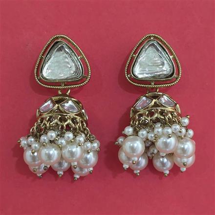 Indo Western Jhumki with Mehndi Plating