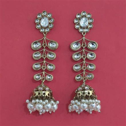 Indo Western Jhumki with Mehndi Plating