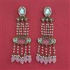 Indo Western Moti Earring with Mehndi Plating