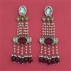 Indo Western Moti Earring with Mehndi Plating