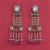 Indo Western Moti Earring with Mehndi Plating