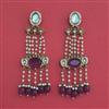 Indo Western Moti Earring with Mehndi Plating