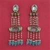 Indo Western Moti Earring with Mehndi Plating