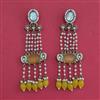 Indo Western Moti Earring with Mehndi Plating