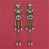 Indo Western Long Earring with Mehndi Plating