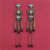Indo Western Long Earring with Mehndi Plating