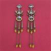 Indo Western Long Earring with Mehndi Plating