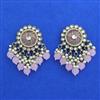 Indo Western Moti Earring with Mehndi Plating