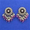 Indo Western Moti Earring with Mehndi Plating