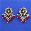 Indo Western Moti Earring with Mehndi Plating