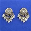 Indo Western Moti Earring with Mehndi Plating