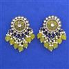 Indo Western Moti Earring with Mehndi Plating