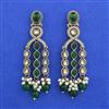 Indo Western Moti Earring with Mehndi Plating