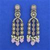 Indo Western Moti Earring with Mehndi Plating