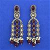 Indo Western Moti Earring with Mehndi Plating