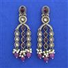 Indo Western Moti Earring with Mehndi Plating