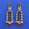 Indo Western Moti Earring with Mehndi Plating
