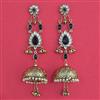 Indo Western Jhumki with Mehndi Plating