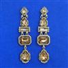 Indo Western Long Earring With Mehndi Plating