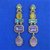 Indo Western Long Earring With Mehndi Plating
