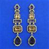 Indo Western Long Earring With Mehndi Plating
