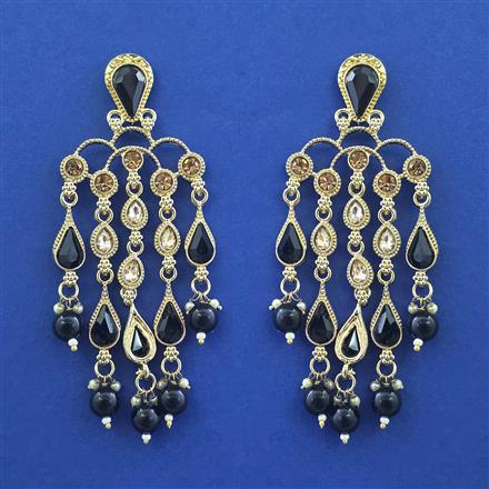 Indo Western Classic Earring with Mehndi Plating
