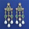 Indo Western Long Earring with Mehndi Plating