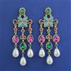 Indo Western Long Earring with Mehndi Plating