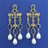 Indo Western Long Earring with Mehndi Plating