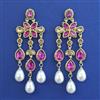 Indo Western Long Earring with Mehndi Plating