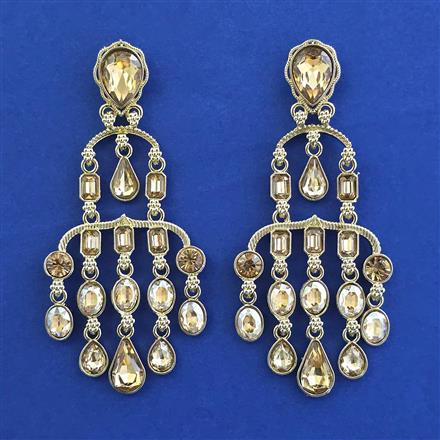 Indo Western Classic Earring With Mehndi Plating
