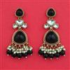 Indo Western Moti Earring with Mehndi Plating