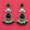 Indo Western Moti Earring with Mehndi Plating
