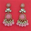 Indo Western Moti Earring with Mehndi Plating