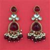 Indo Western Moti Earring with Mehndi Plating