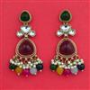 Indo Western Moti Earring with Mehndi Plating