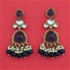 Indo Western Moti Earring with Mehndi Plating