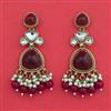 Indo Western Moti Earring with Mehndi Plating