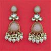 Indo Western Moti Earring with Mehndi Plating