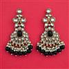 Indo Western Moti Earring with Mehndi Plating