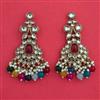 Indo Western Moti Earring with Mehndi Plating