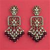Indo Western Moti Earring with Mehndi Plating