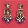 Indo Western Moti Earring with Mehndi Plating