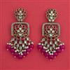 Indo Western Moti Earring with Mehndi Plating