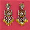 Indo Western Moti Earring with Mehndi Plating