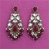 Indo Western Moti Earring with Mehndi Plating