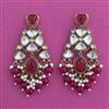 Indo Western Moti Earring with Mehndi Plating