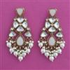 Indo Western Moti Earring with Mehndi Plating